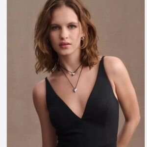 BHLDN Tatum V-Neck Stretch Crepe Gown NWT